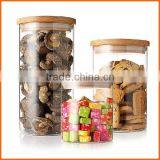 Hot Sales Wholesale Glass Jars With Wood Lid Storage thumbnail-1