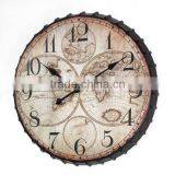 Big Round Metal Vintage Decorative Wall Clock