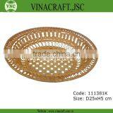Nice Round Bamboo Bread Basket thumbnail-1