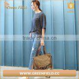 Custom Beach Tote Bag Tear Reusable Ladies Shopping Bag/washable Kraft Paper Women Handbag thumbnail-2