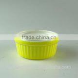 Bulk Stock Yellow Glazed Stoneware Ceramic Porcelain Ramekin for Cake Soup thumbnail-1