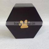 Hexagon Wood Paw Print Pet Urns thumbnail-3