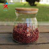 Healty Borosilicate Glass Jar With Bamboo Lid thumbnail-1