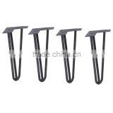 16 Inch Black Matt Powder Coated Iron Hairpin Leg for Coffee Table & End Table thumbnail-4
