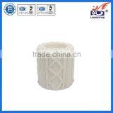 Eco-Friendly Elegant White Knitted Decorative Candle Holders,Ceramic Tealight Candle Holders thumbnail-1