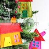 House Ornaments Decoration Set of Eight Felt House for Wall Hanging thumbnail-4