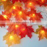 Mixed Orange Red Yellow Leaf Autumn Leaves Wedding Decorate Fairy Lights thumbnail-4