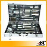 Good Sale 24pcs Stainless Steel Barbecue Tool Set Aluminum Case