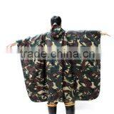 4000 Hydrostatic Pressure Waterproof PU PVC Coated Military Camouflage Rain Poncho thumbnail-3