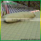 Quilted Fabric Two Person Hammock Wooden Spreader Bar thumbnail-2