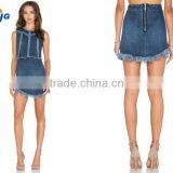 2016 fashion women denim skirts, high quality latest design mini skirt for women