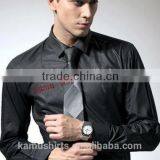 Men's Black Satin Dress Shirts Tie&hanky Man Satin Shirt thumbnail-3