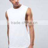 High Quality New Design Custom Manufacture White Color Sleeveless Gym Wear Comfortable 100% Cotton Fashion Men's Tank Tops thumbnail-1