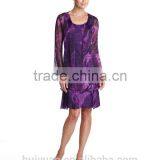 Long Sleeve Knee Length Prom Dress thumbnail-2