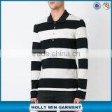 Wholesale Stripes Comfort Mans Two Color Polo Shirts thumbnail-1