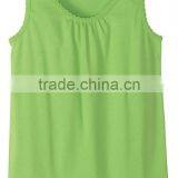 BABY GIRLS BLANK TANK TOP WITH PICOTTED EDGES