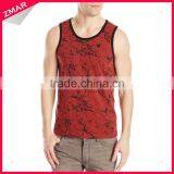 Design Custom Screen Printing 100 Cotton Bulk Wholesale Stringer Tank Top For Men thumbnail-1