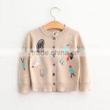 S65675A Cartoon Embroidered Knit Cardigan for Baby Girls thumbnail-2
