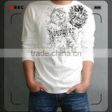 Mens Cotton Long Sleeve Flocking Tshirts 201304# thumbnail-1