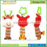 New Animal Dog Soft Stuffed Plush Crib Bed Hanging Hand Rattles Baby Toys thumbnail-2