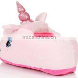 Walson Womens Novelty 3D Character Plush Unicorn Slippers Ladies thumbnail-3