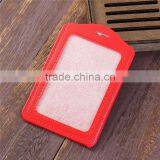 Hot Selling Orange Red Leather Vertical ID Card Holders thumbnail-3