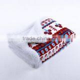 Cheap Knit Faux Fur Plush Fleece Throw Blanket Wholesale thumbnail-1