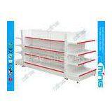Heavy Duty Powder Coating Supermarket Display Shelves With 100kg Capacity