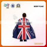Hot Sellling Polyester England Body Flag with hood and sleeves
