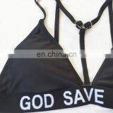 Black Cutout Crossed Wrapped 2pcs Bikini Swimsuit thumbnail-3
