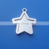 Double-sided groove design star shape blank dog tag