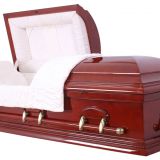 solid wood casket