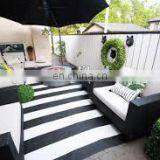 Outdoor Waterproof Black and White Striped Rugs Woven by Machine thumbnail-4