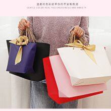 Hot Selling Eco Friendly Pink Paper Shopping Bags With Handle Customized Logo Printing Cloth Carry Bag For Botiques thumbnail-4