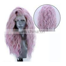 14-26 Inch Natural Wavy Blonde Long Wave Wigs Human Hair Lace Front Mix Synthetic Lace Front Wig Heat Resistant Fiber Human Hair thumbnail-2