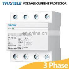 60A 63A 380V Three Phase Din Rail Automatic Recovery Reconnect Over Voltage Under Voltage Three Phase Voltage Protector thumbnail-3