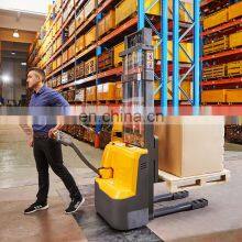 Automatic Electric Stacker Forklift With Straddle Forks With 3 Meters Lifting Height Capacity Electric Walkie Straddle Stacker thumbnail-4