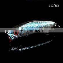 8cm 11g 7 Colors 3D Bionic Eyes i Saltwater Fish Baits With Treble Hooks Floating Popper Bait Fishing thumbnail-4