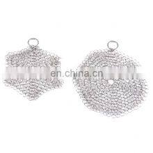 High Quality Stainless Steel Ring Screen Mesh Chainmail Scrubber for Pot Cleaner thumbnail-2
