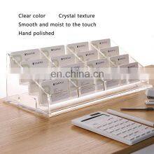 16 Slots Acrylic Business Cards Holder Cards Holder for Desk thumbnail-4