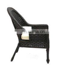 Stock Indoor & Outdoor PE Rattan Wicker Arm Chair Dining Chair With Cushion Patio Garden Furniture thumbnail-3