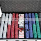 1000pcs Dice Poker Chip Set in Silver Round Corner Aluminum Case for Casino thumbnail-2