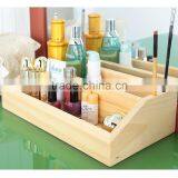 Pine Solid Wood 2 Layer Cosmetic Organizer Box Makeup Bag Case Quality Choice
