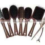 Good Quality Top Selling New Fashion Metallic Rose Golden Color Plastic Hair Brush thumbnail-1