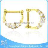 Hot Designs White Zircon Body Jewelry Nose Septum Piercing thumbnail-5