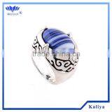Custom Jewelry Ring Blue Stone Jewellry Silver Plating thumbnail-1