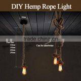 Retro DIY Art Hemp Rope Pendant Light 100cm Creative Hemp Rope E27 Lamp Length Can be Customized thumbnail-6