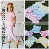 Newest cotton baby clothes fashion baby girl boutique clothing sets wholesale baby fall pajamas