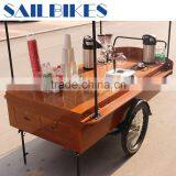 High Quality Fast Food Cart Mobile Cafe on Trikes for Sale thumbnail-5