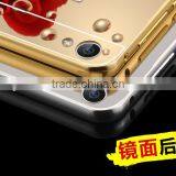 Luxury Aluminum Bumper Ultra-thin Mirror Back Metal Case Cover for Apple Iphone SE thumbnail-2